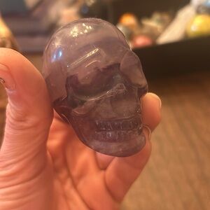 Fluorite skull beautiful purple
